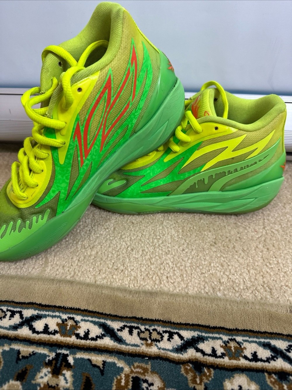 Puma Lamelo Ball MB.02 Nickelodeon Slime Basketball Sneakers Size 8